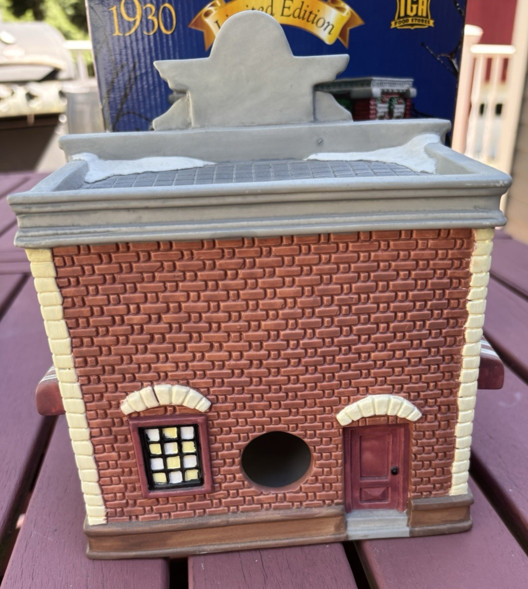 IGA Stores 1926 70th Anniversary Light Up Christmas Village, Rare From 1996, EUC