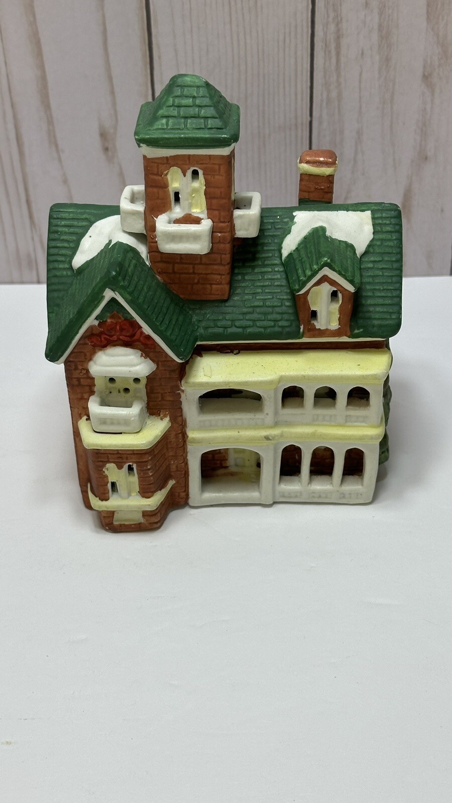 Vintage Christmas Holiday 1995 Santa’s Best Village Victorian Double Porch House