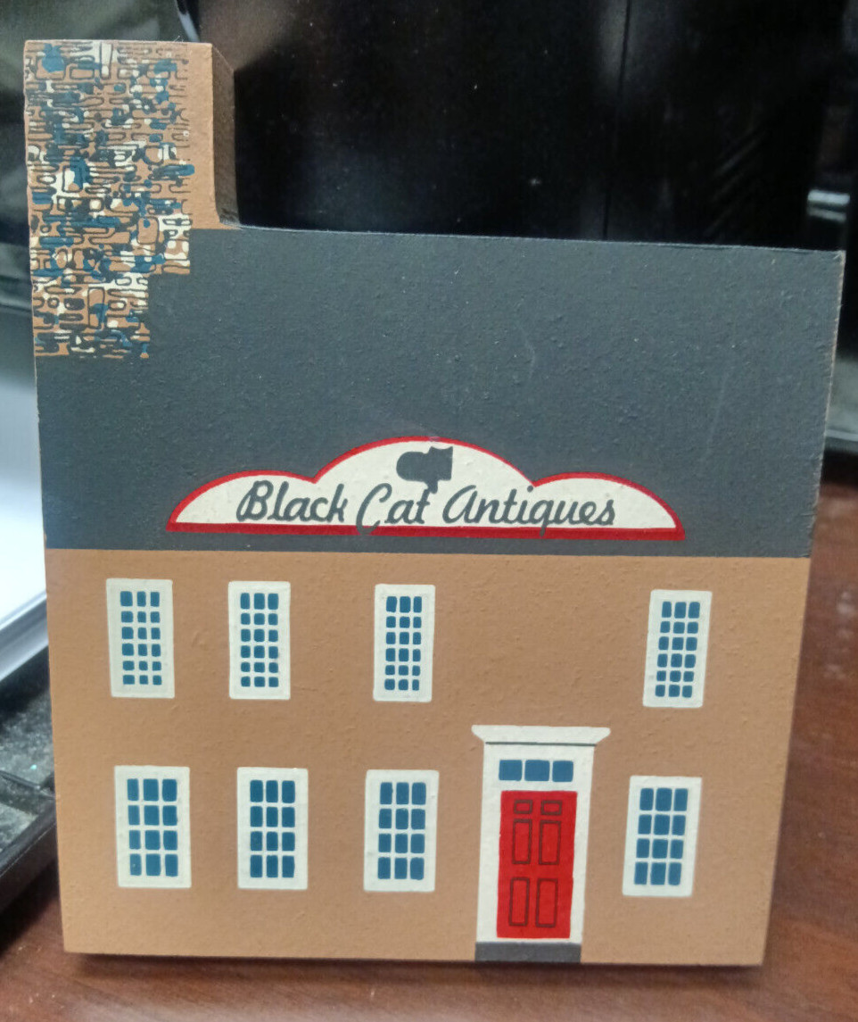 CATS MEOW BLACK CAT ANTIQUES CATS MEOW SERIES VII (Signed 1989, Retired) NEW
