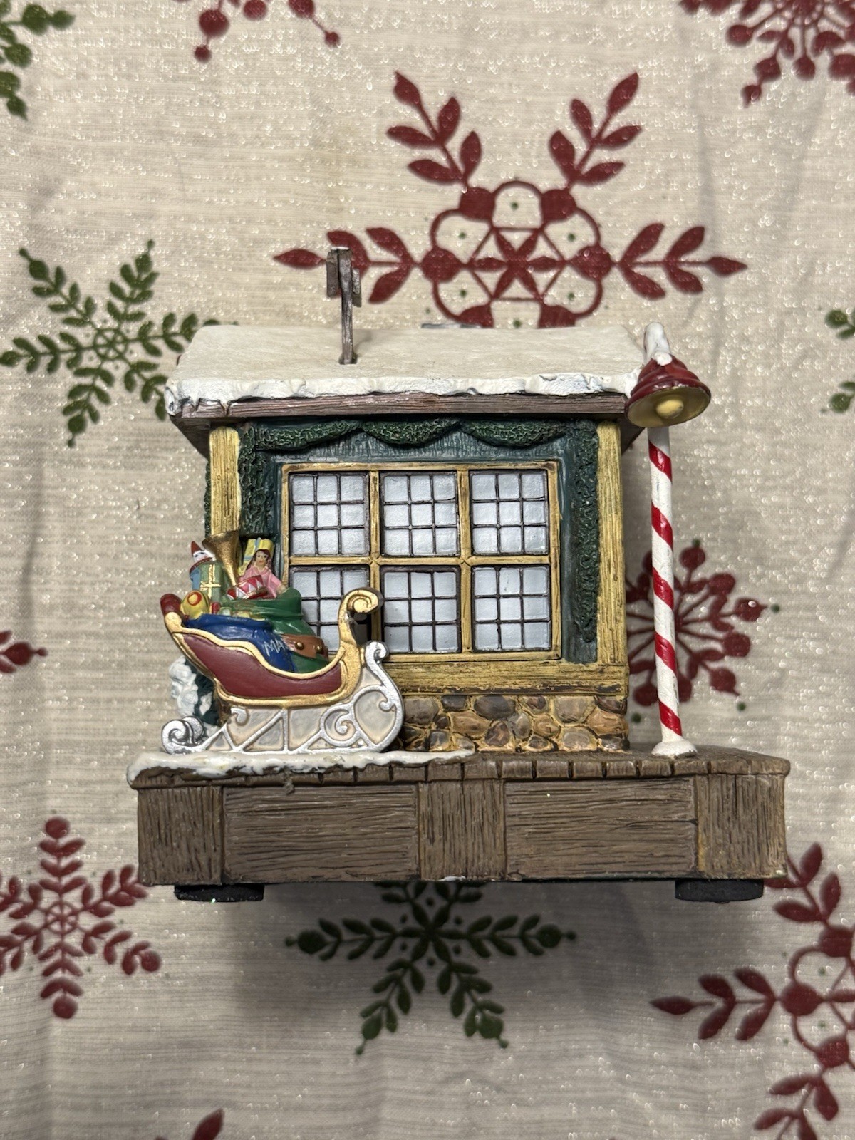 Switchman Santa Hawthorn Village Christmas Lights & Animation Tested and Working