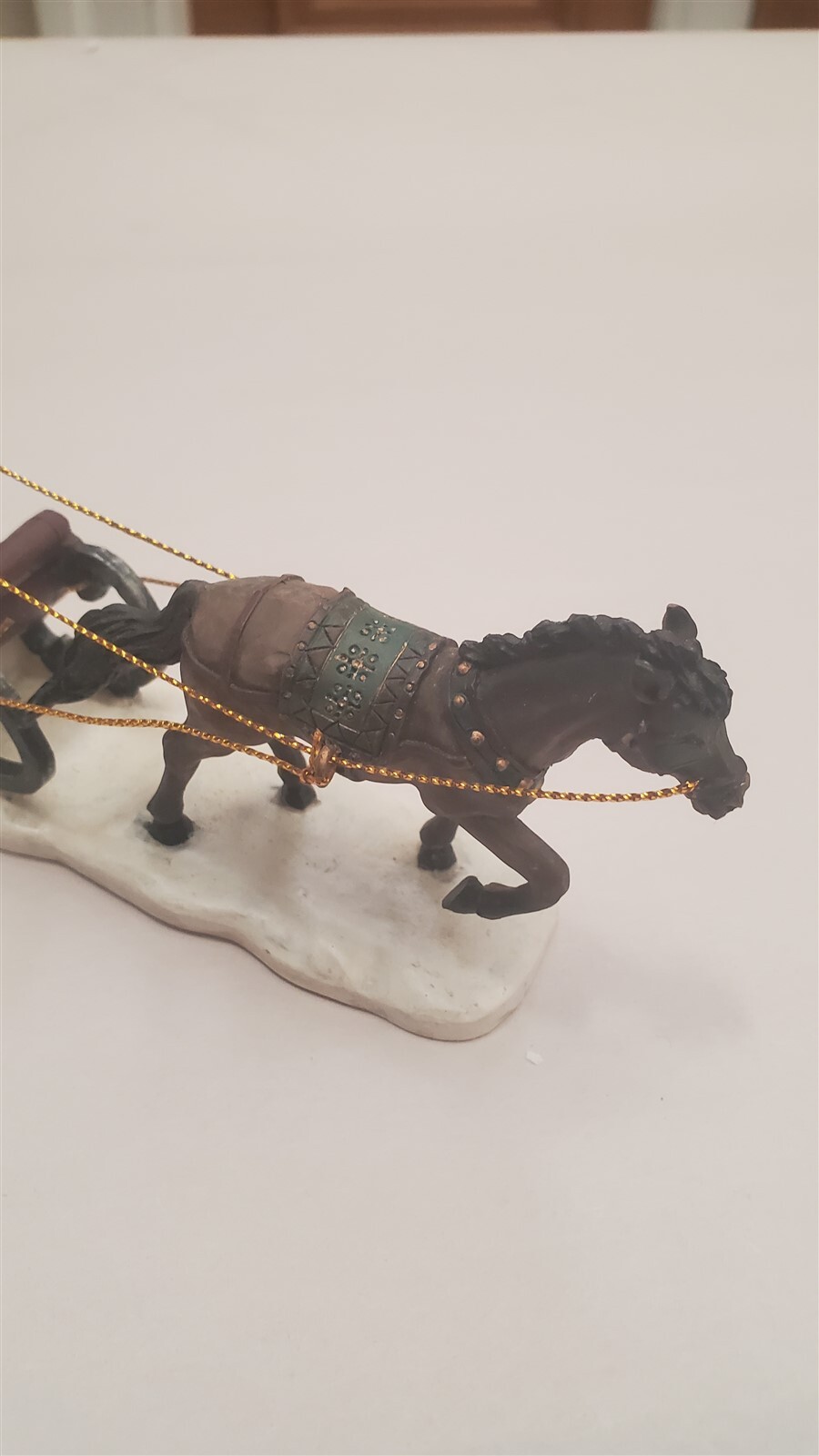 VINTAGE 2003 Grandeur Noel Victorian Village REPLACEMENT Piece SLEIGH HORSE
