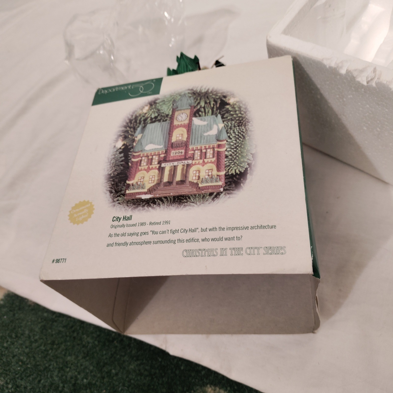 Dept 56 City Hall Ornament Heritage Village Christmas In The City 98771 Retired