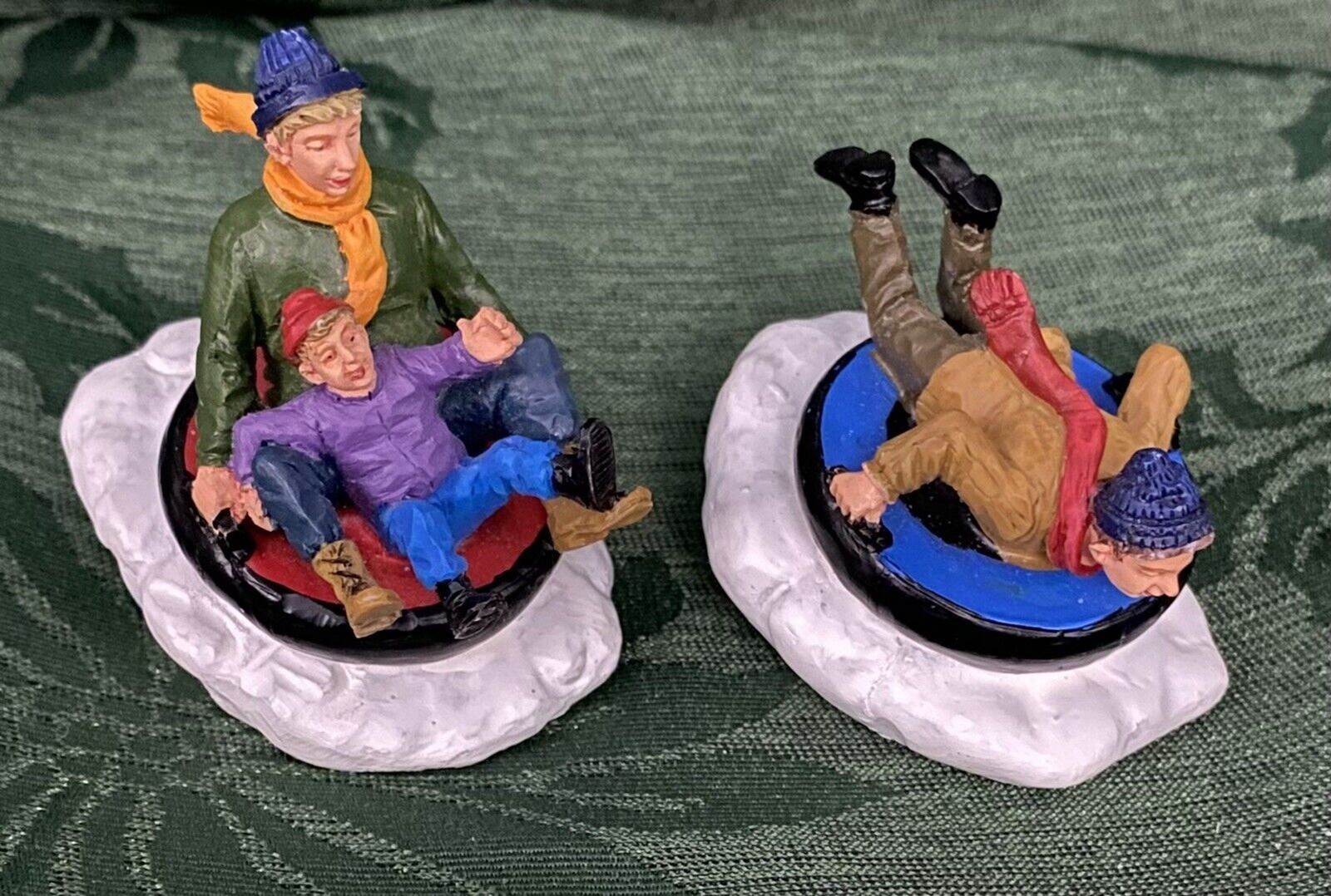 Lemax Christmas Village Tubing Fun 22575 & Tubing with Dad 22575 Figurine
