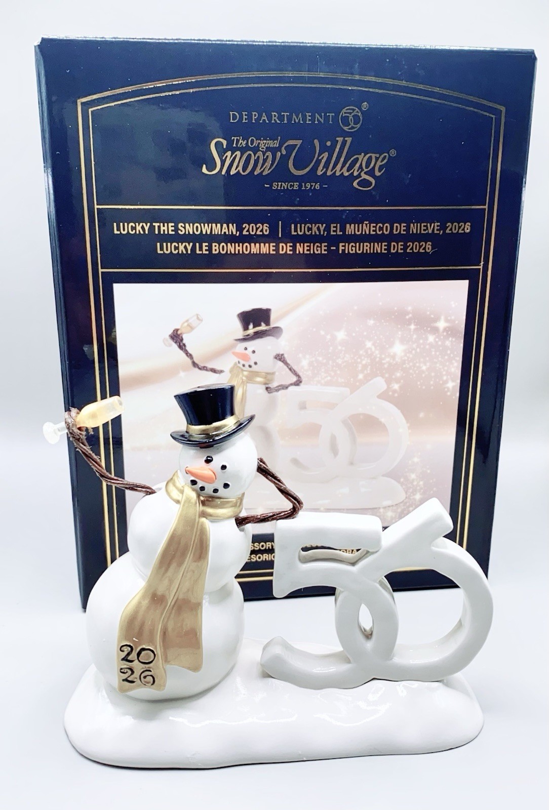 Dept 56 Snow Village Lucky The Snowman 2026 50th Anniversary Limited Ed 6018398