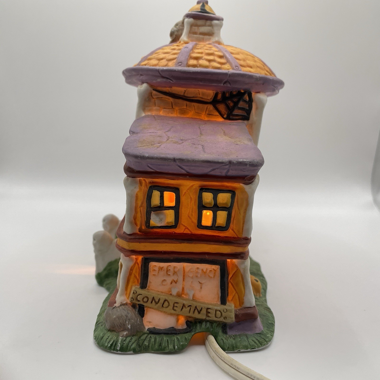 Porcelain Halloween Haunted Hospital Lighted Works