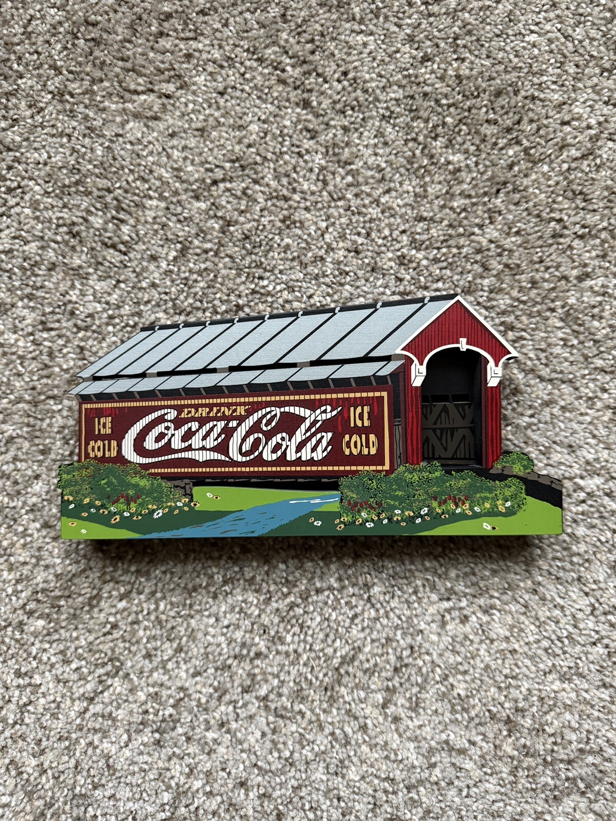 Shelia’s Houses Collectible “Cover Your Thirst” Coca-Cola Covered Bridge ￼