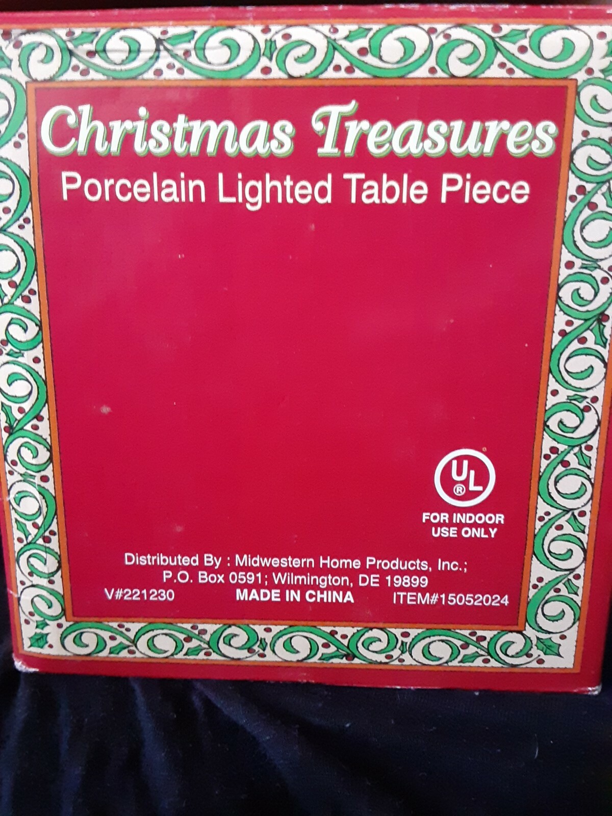 Christmas Treasures Porcelain Lighted Table Piece