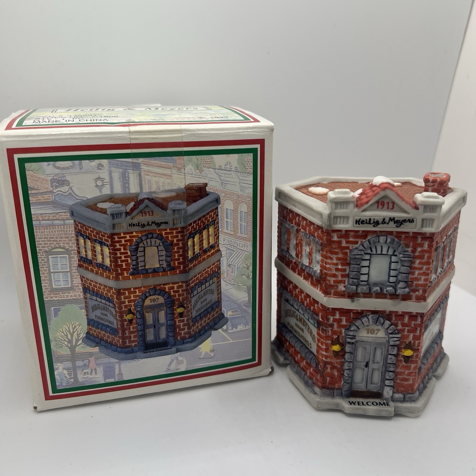 VTG LOT of 6 Home Town America Collection Christmas Village Buildings Accessory