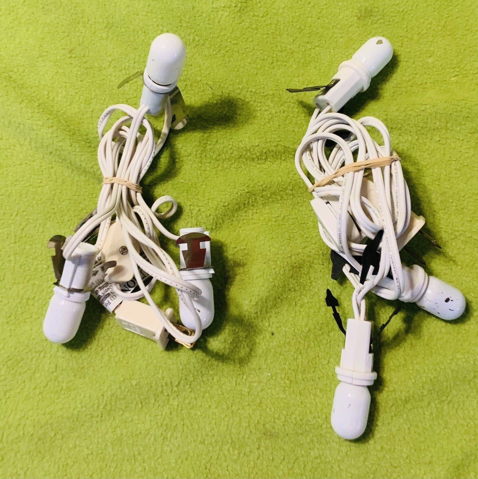 3 Light Cord Sets For Department 56 & lemax Holiday Village Buildings, Blowmolds