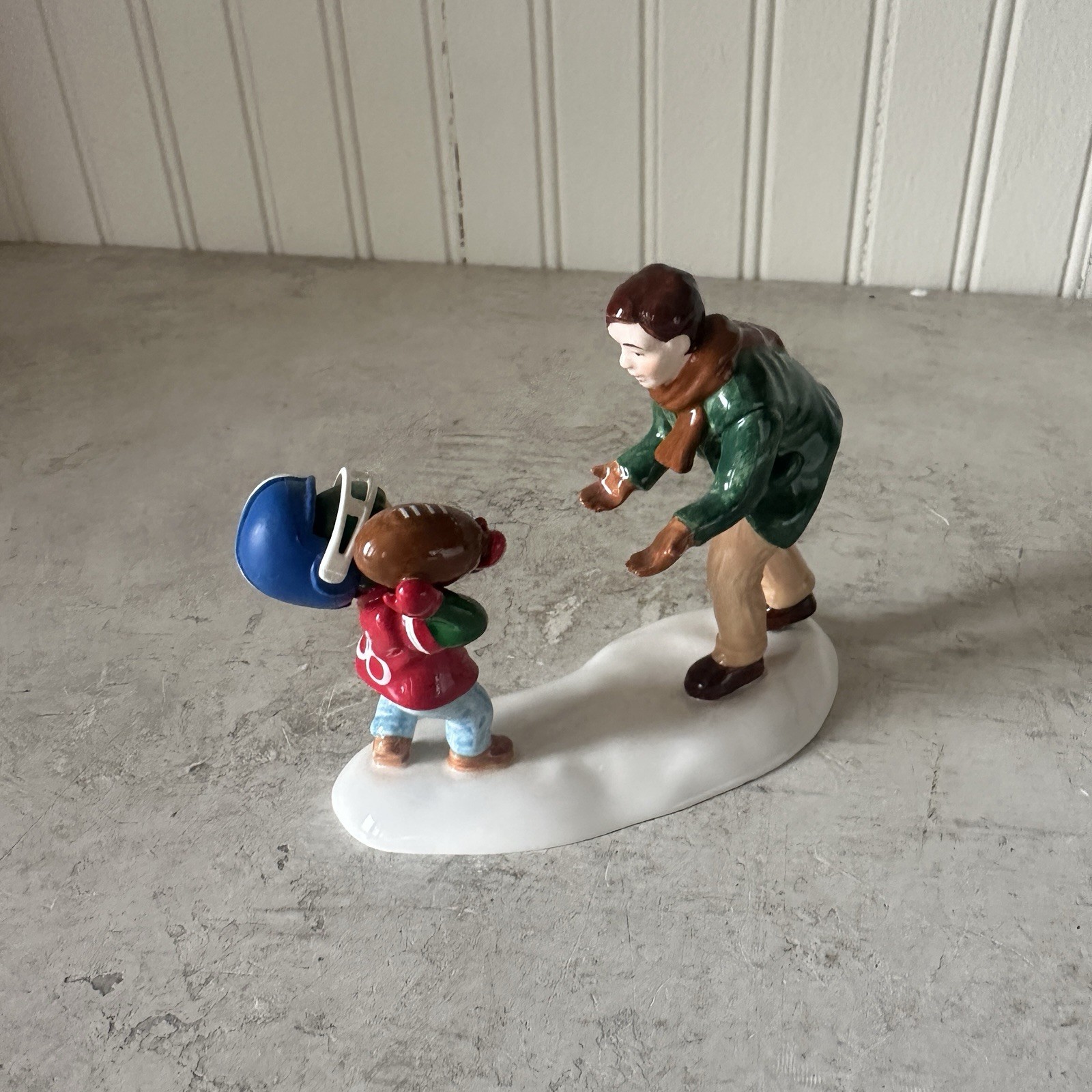 Dept 56 Snow Village SUNDAY FOOTBALL WITH DAD #55143 Christmas Sports Accessory