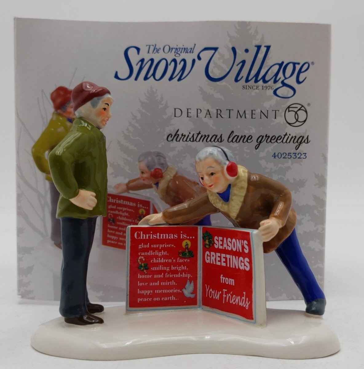 Dept 56 4025323 Snow Village “Christmas Lane Greetings” LN/Box