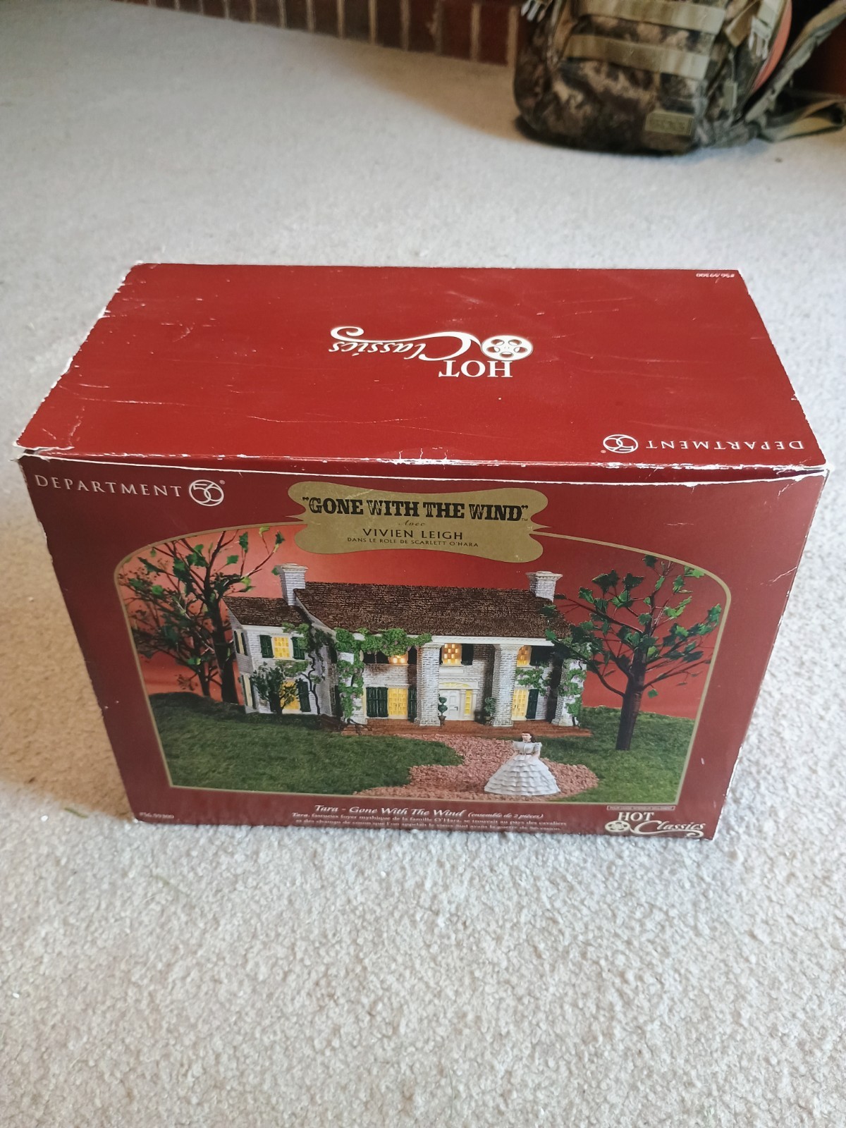 Dept 56 Mini House Gone With the Wind Tara Plantation 2 Piece w/ Scarlett nice!