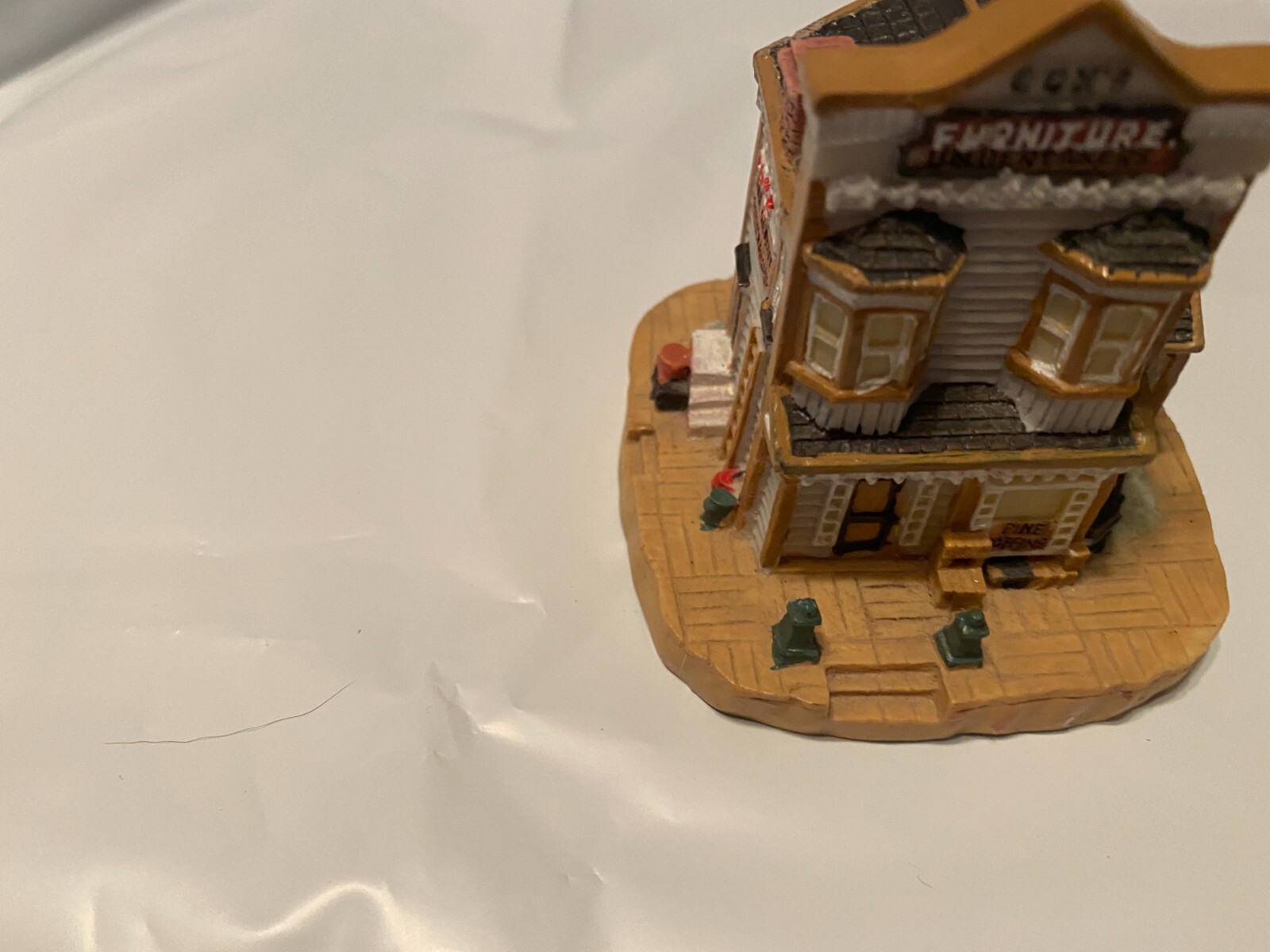 1993 Cox’s Furniture and Undertakers 3″ Village homes and tiny church