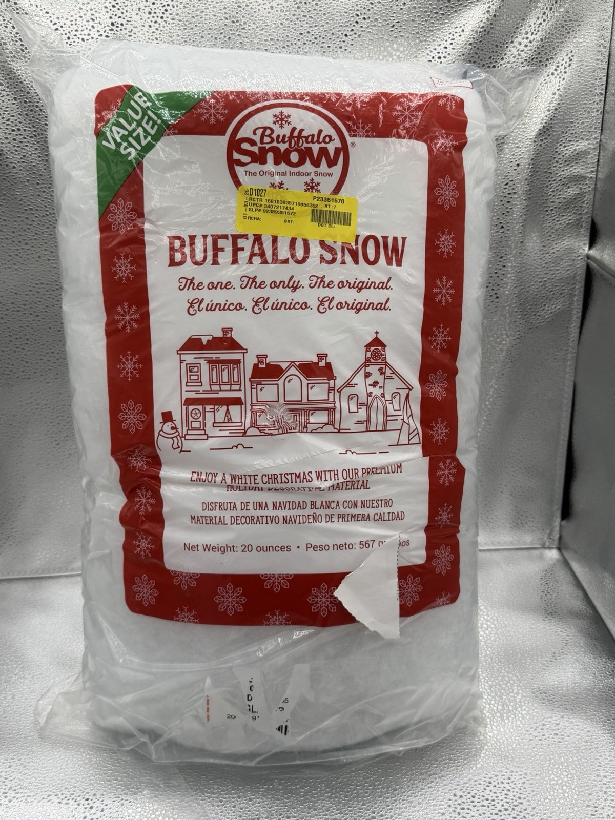 Buffalo Snow Original Indoor Snow #16343 Decorative Material 20oz Value Size
