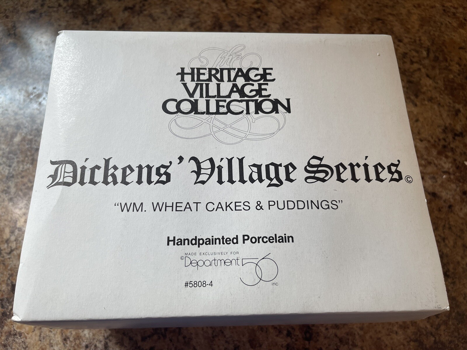 Village DEPT 56 Dickens Series “WM WHEAT CAKES AND PUDDINGS 5808-4