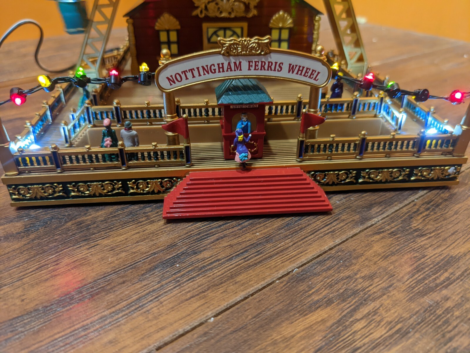 Mr Christmas Double Ferris Wheel Animated Carnival Ride Music Song Light Village