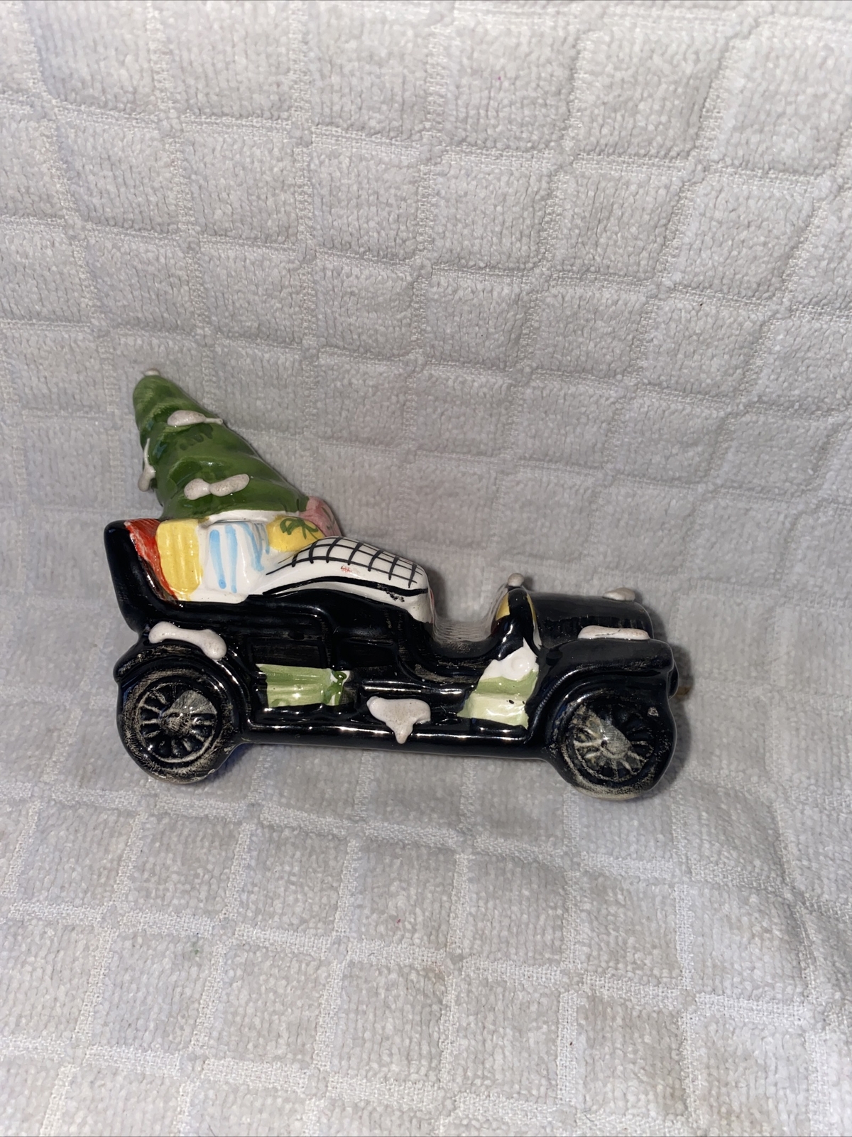 Vintage Dept. 56 Snow Village Car With Tree and Presents In Back