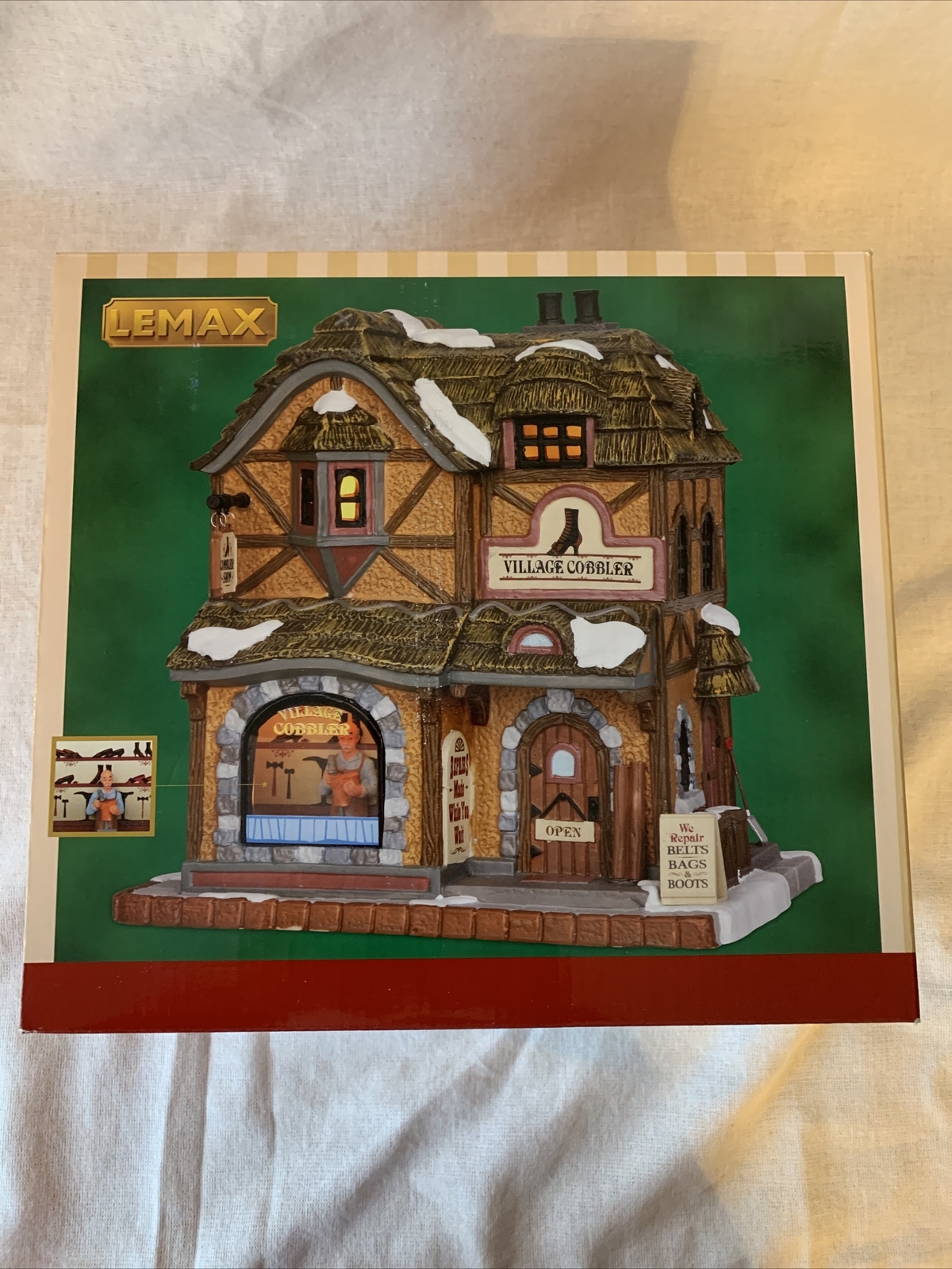 Lemax Village – Village Cobbler Porcelain Lighted House -2015