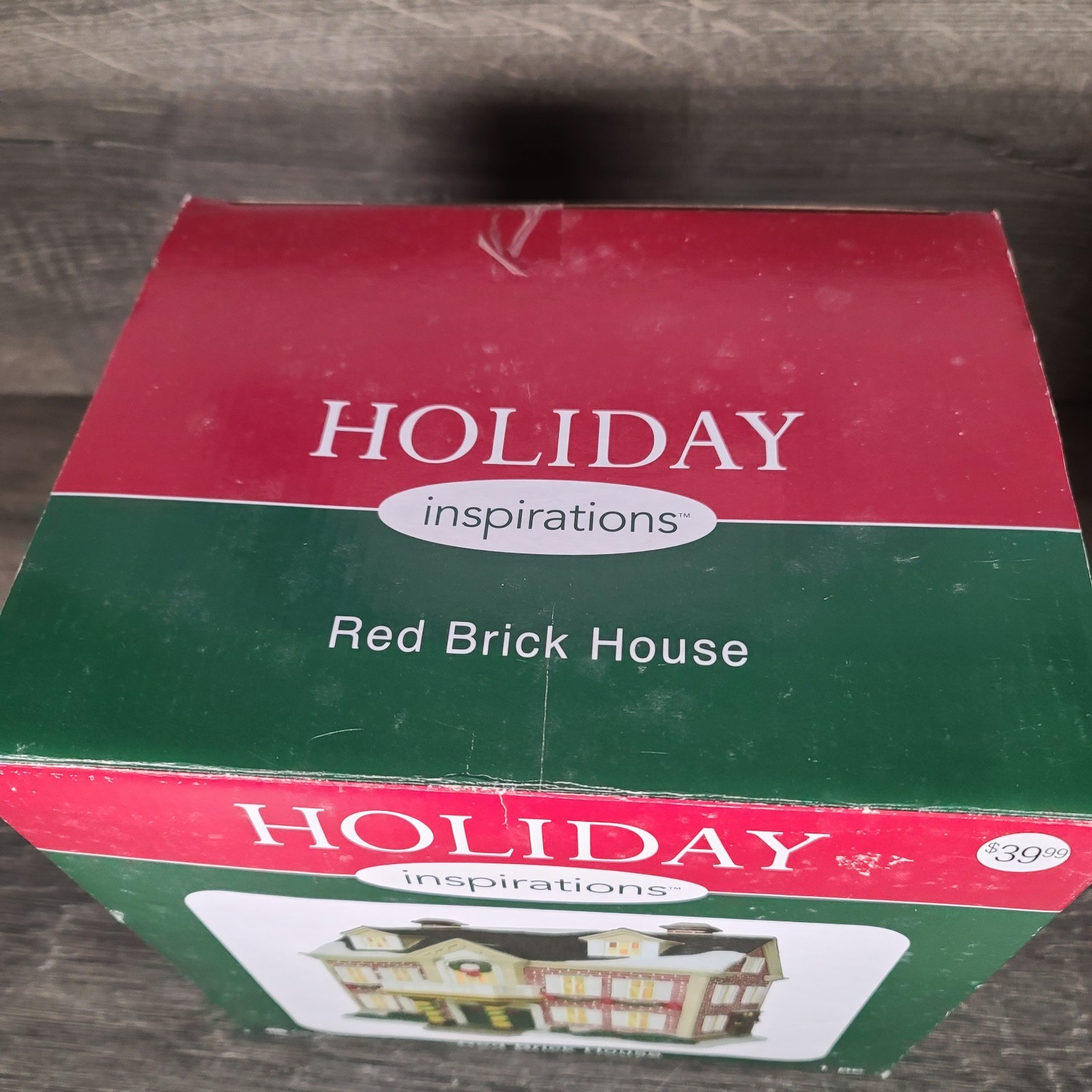 Holiday Inspirations Towne Series Lighted Red Brick House