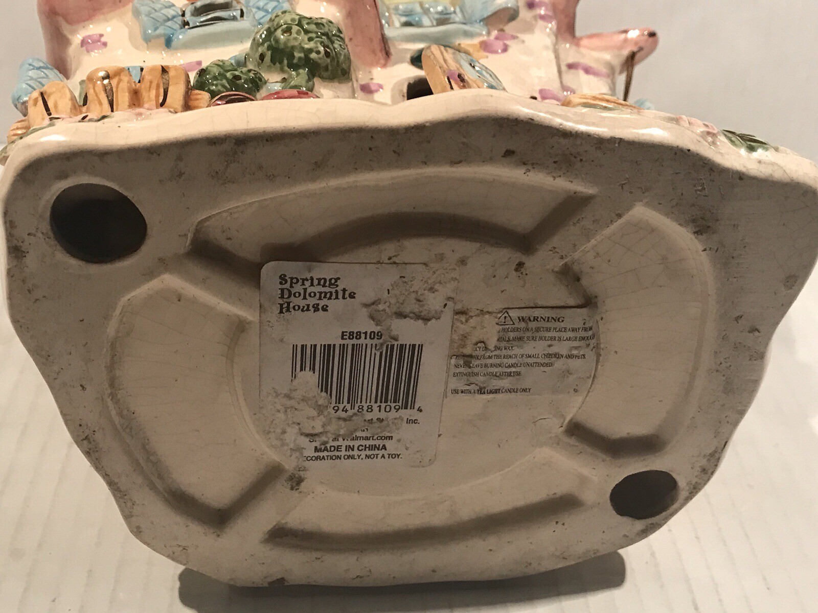 Dolomite Spring House Tea Candle Garden Cafe Ceramic & Porcelain Multicolor VTG