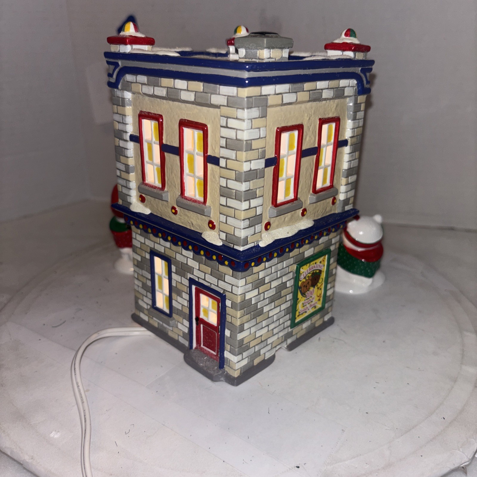 Department 56 Santabear Village Santa Bear 3pc toy shop w/box+ Balloons for Sale