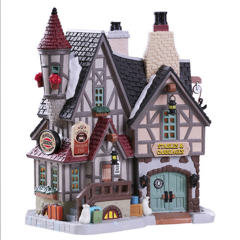 Lemax 2018 Candlers Coaching Inn #85377 Brand New Vintage Tudor-style Building