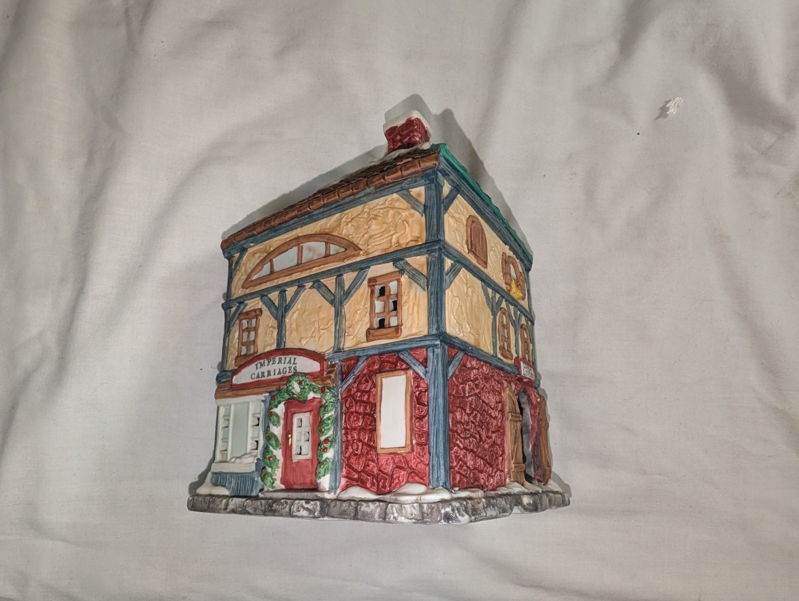 Traditions 39 Piece Porcelain Victorian Village Illuminated Christmas Set