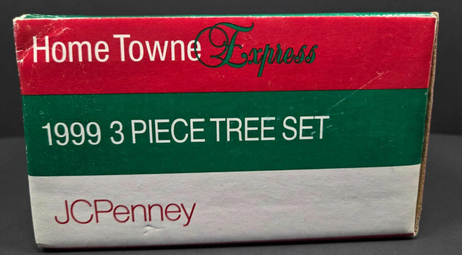 Home Towne Express 3 Piece Green Trees Set 1999 by JC Penny NEW IN BOX