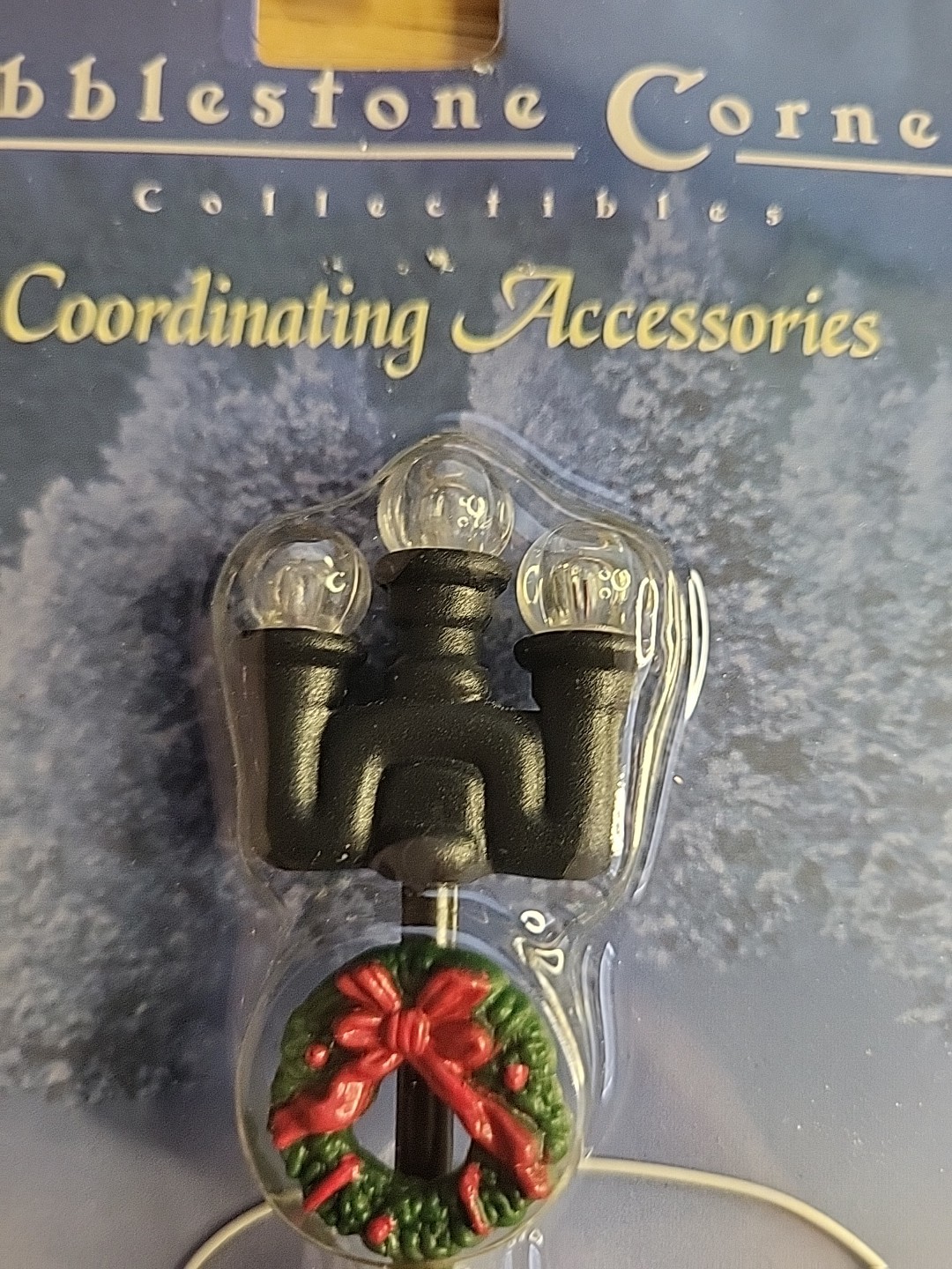 Holiday Snow Village 3″ Lamp Post-Light Up 2-AA Batteries Christmas