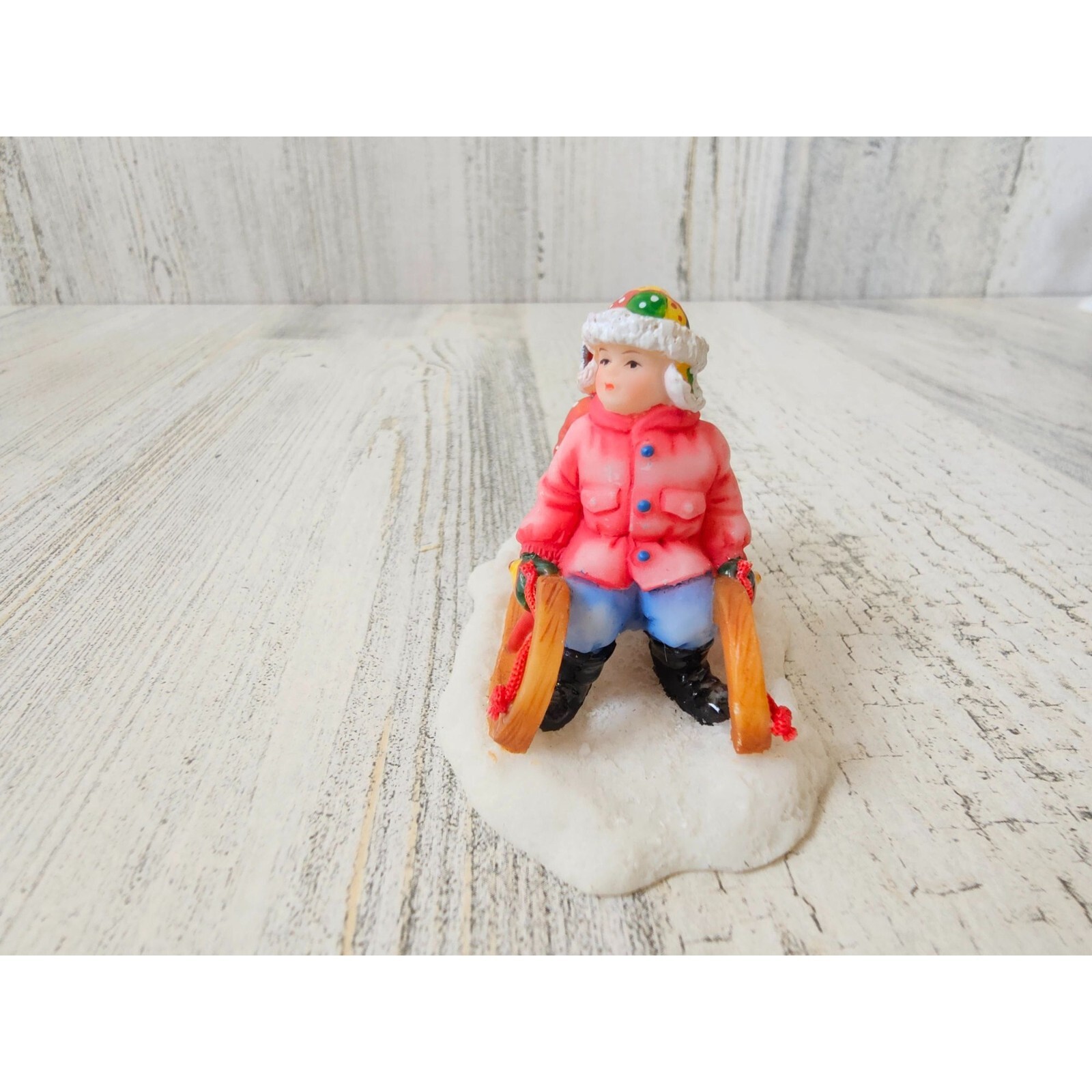 Owell kids sledding people accessory Xmas village