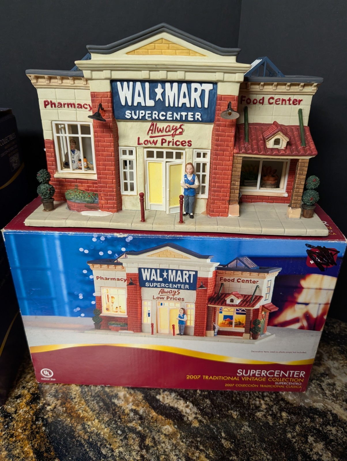 2004 Holiday Time Christmas Village Walmart Store Supermarket Walton’s 5-10