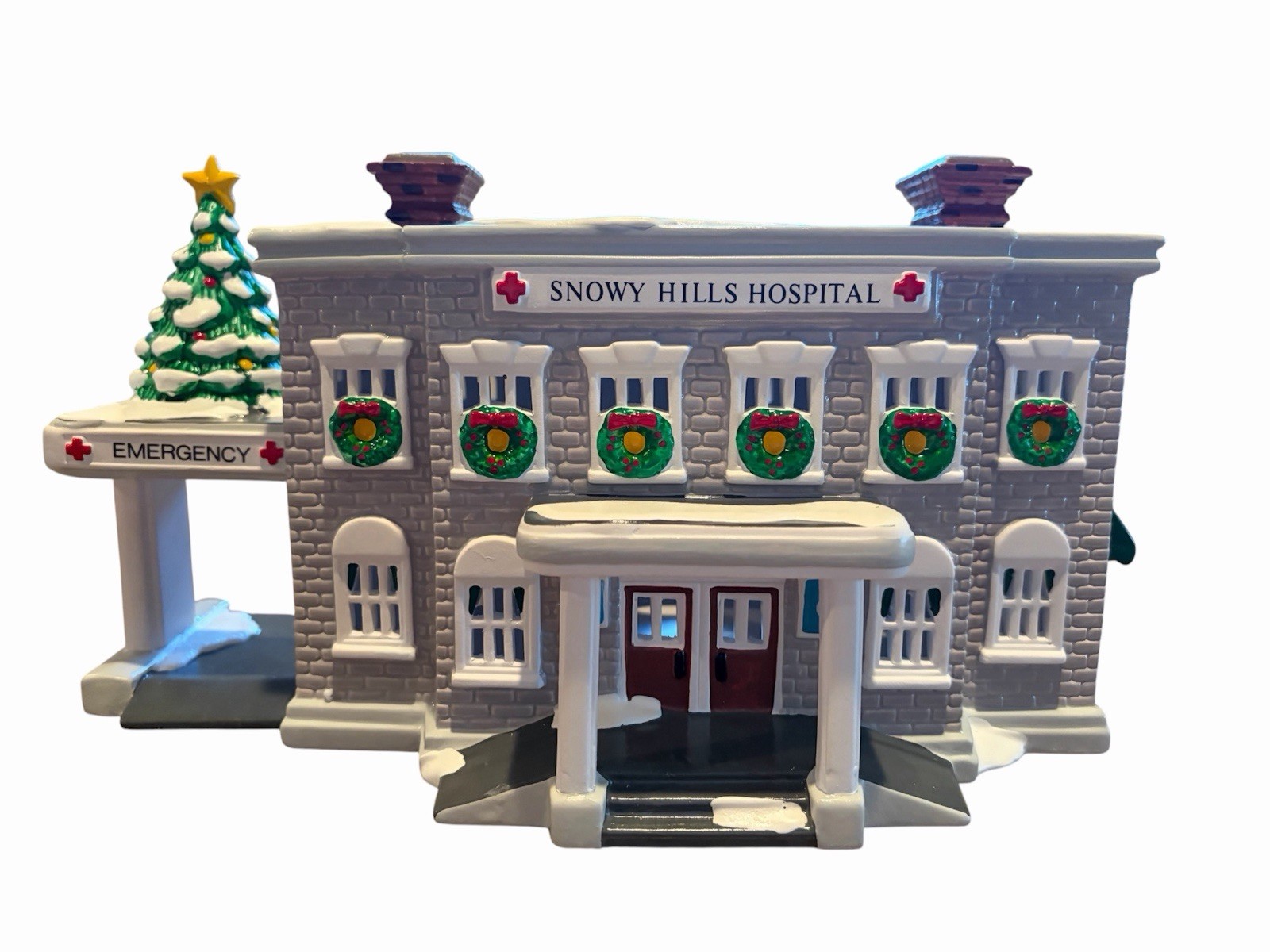 Department 56 Christmas Original Snow Village Snowy Hills Hospital #54488