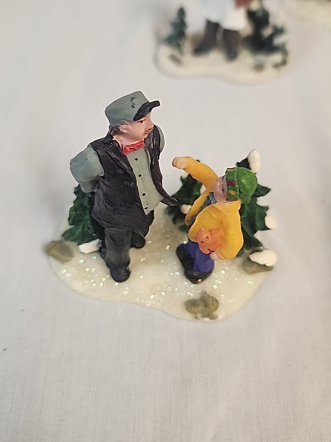 Christmas Village Figurines 19 pcs Carolers Couples Snowman Santa Kids More
