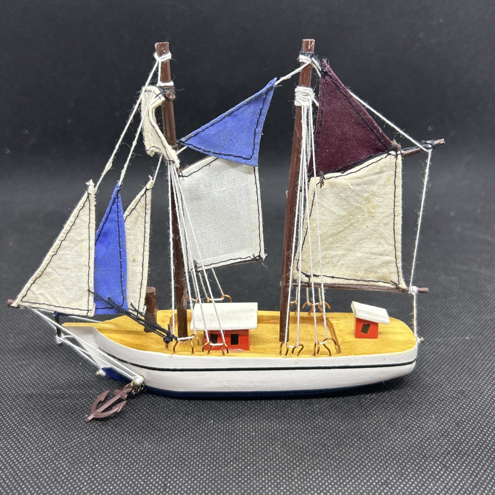 Midwest Of Cannon Falls Decorative Sailboat With Blue And White Sails