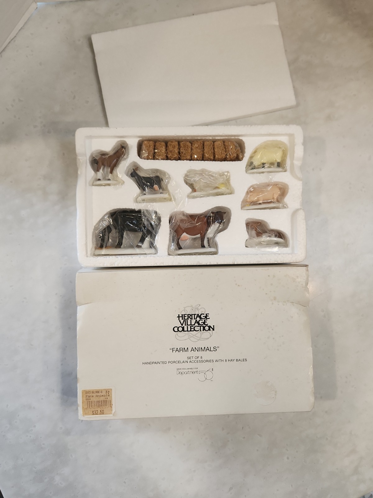 Department 56 Heritage Village Collection Farm Animals Set #56588 New In Box
