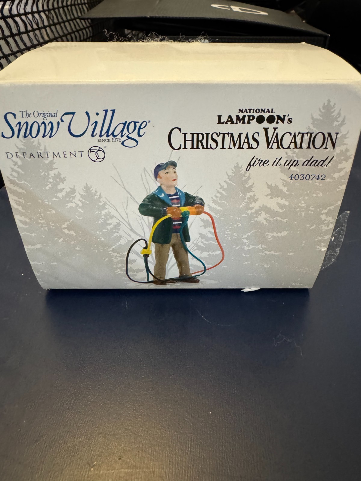 Fire It Up Dad Department 56 Snow Village 4030742 Christmas Vacation accessory