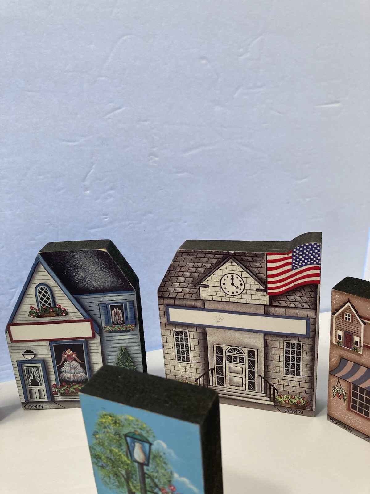 brandywine vintage wood craft shelf sitters (11) and (1) cats meow building