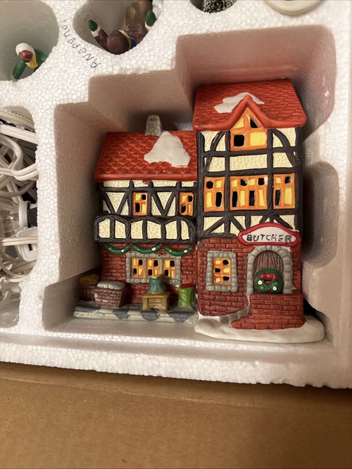 Lenox Christmas Village Sweet Shop Church Butcher Bakery And Figurines Set