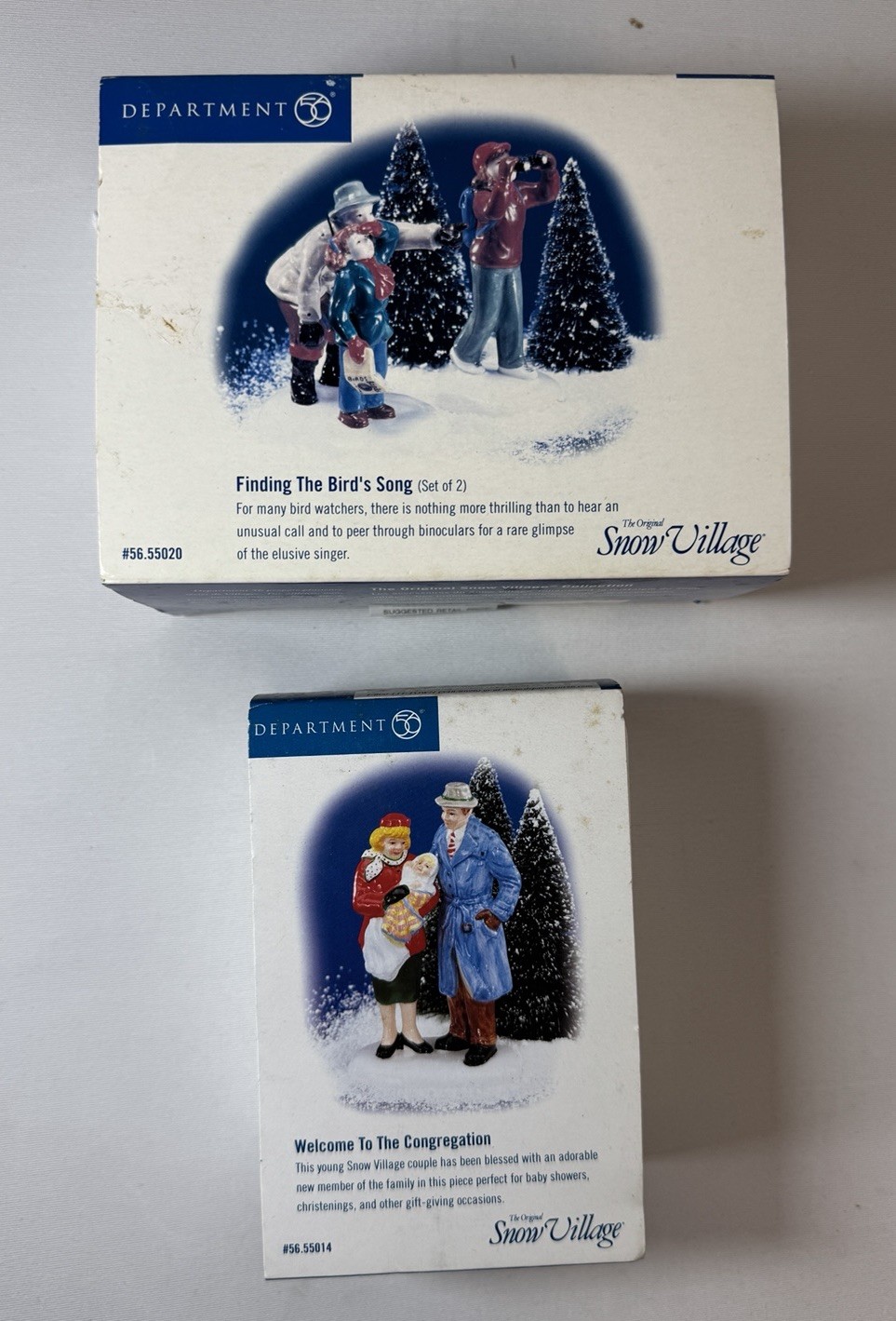 Dept 56 Snow Village Set Of 2 Congregation Birds Song Christmas Decorations