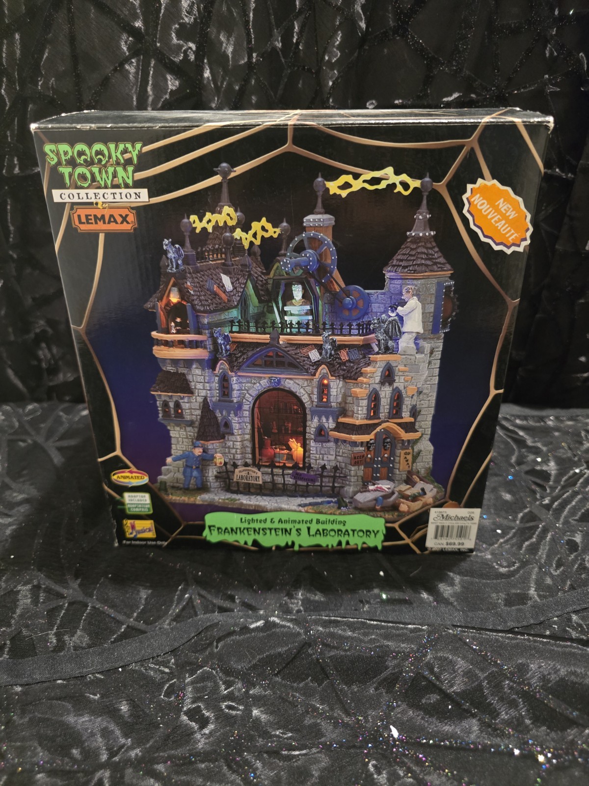 Lemax Spooky Town Halloween Frankenstein’s Laboratory Retired 418673 🎃💀🔥