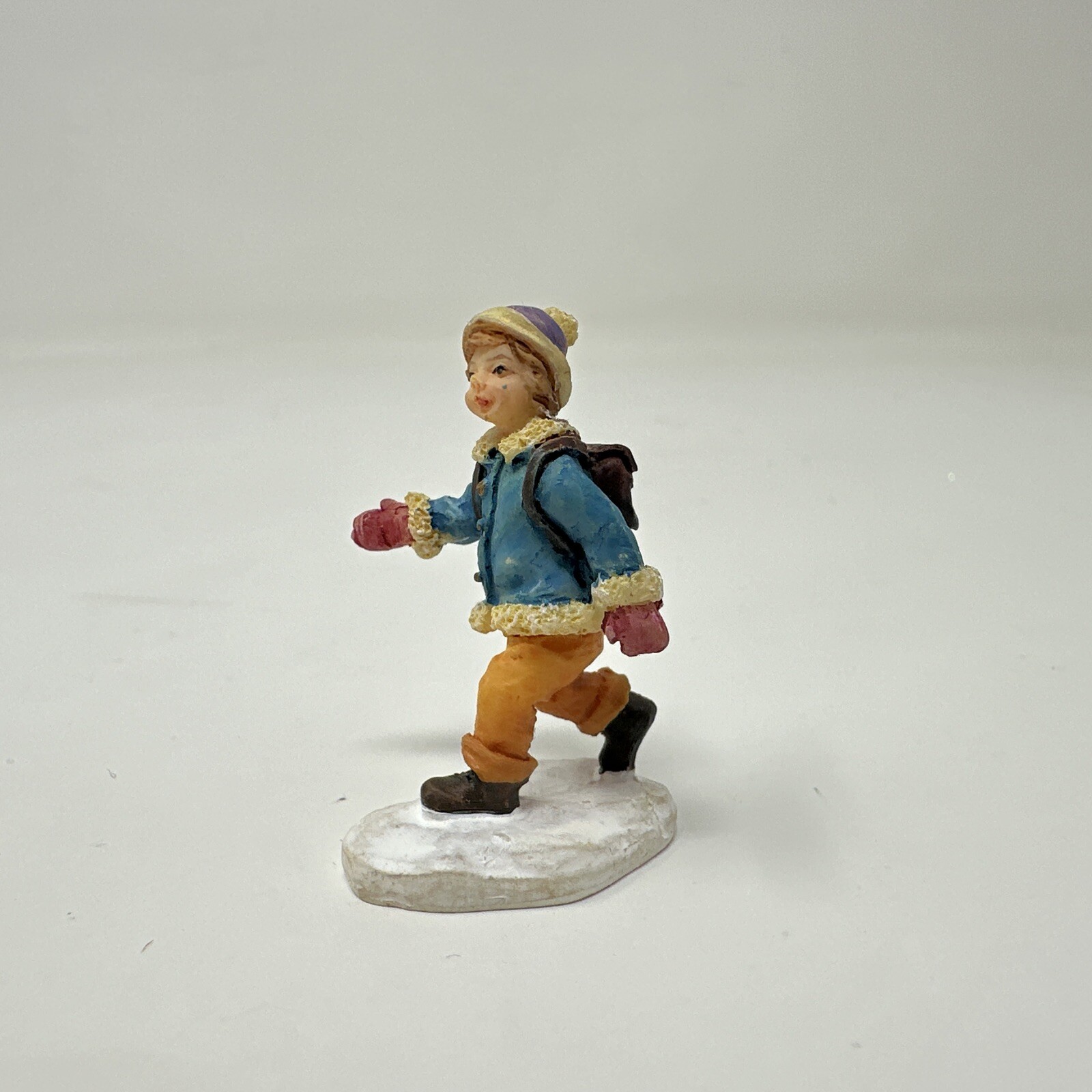 2003 Grandeur Noel Victorian Village BOY WITH BACKPACK Figurine FOR REPLACEMENT