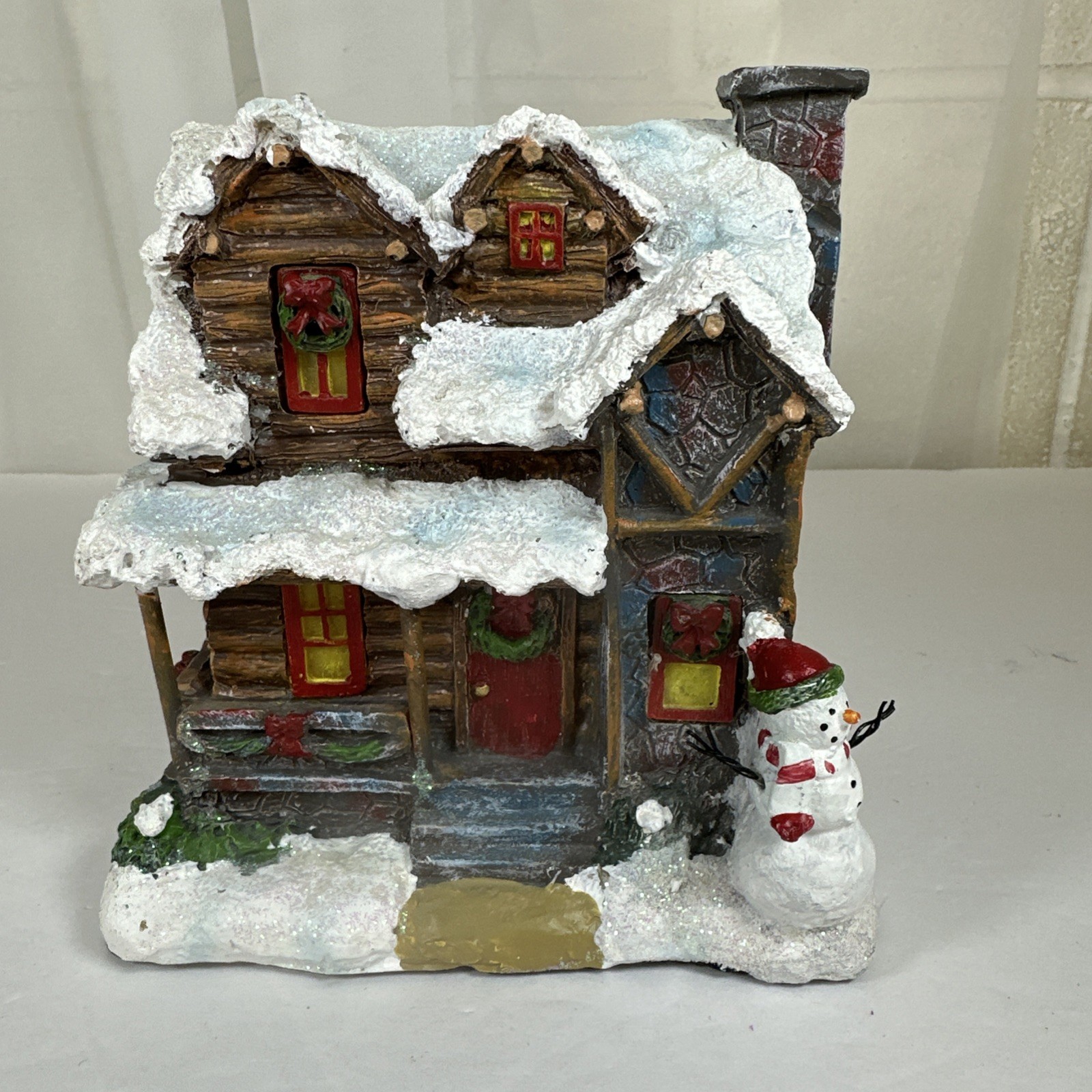 Lighted Holiday Christmas Village House with Chimney Incense Burner 2018