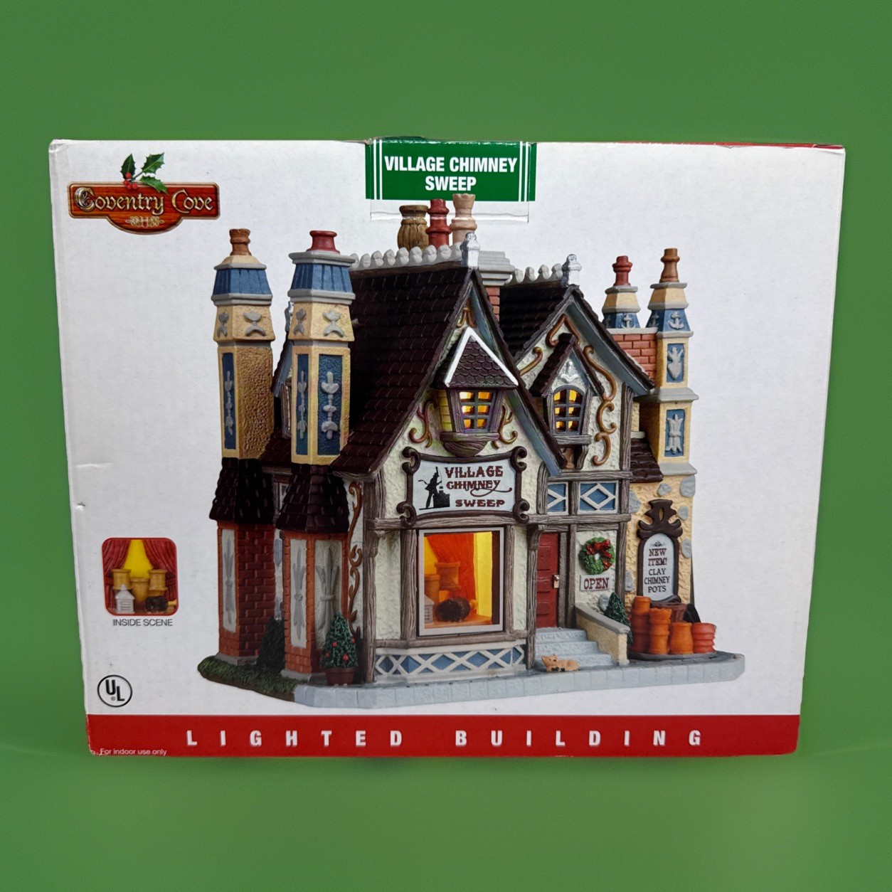 Retired 2009 Lemax Village Chimney Sweep Coventry Cove Christmas 95875 Lighted