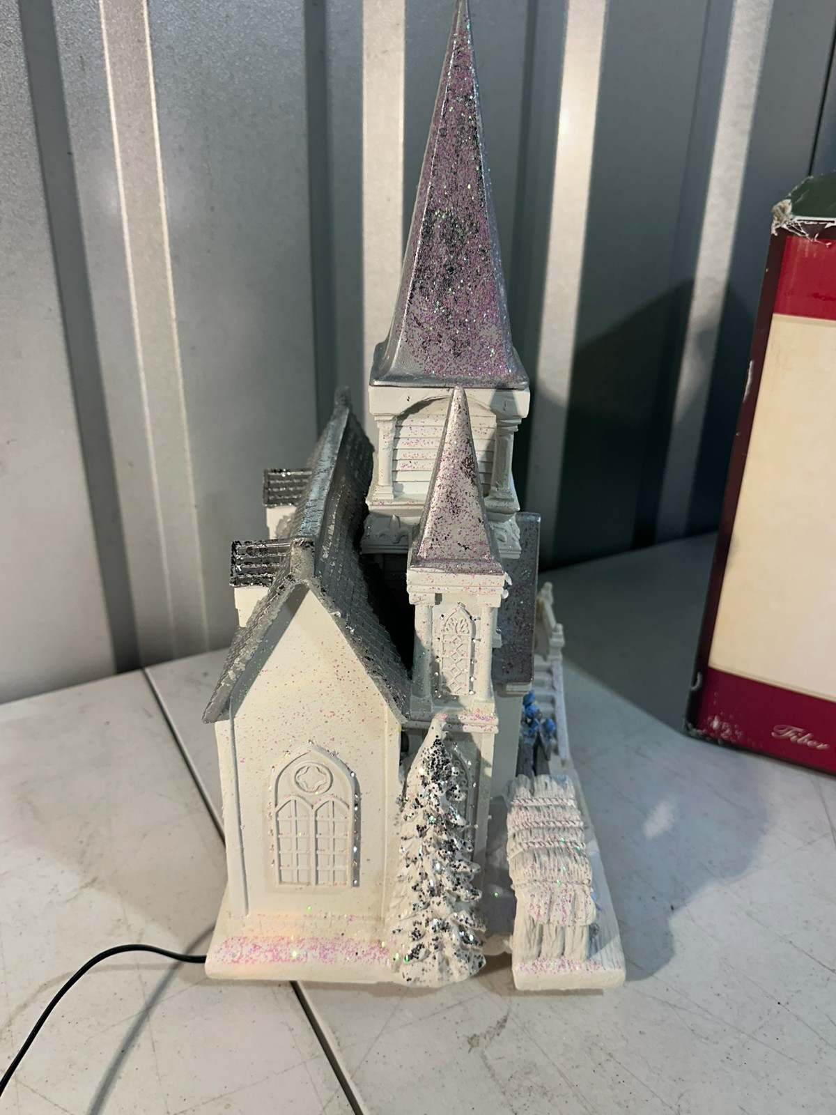 Season of Glory Fiber Optic Lighted Church Christmas Village Nativity Boxed