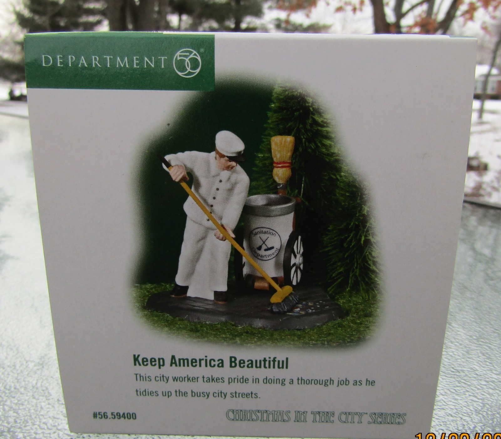 2002 Department 56 Christmas In The City 56.59400 KEEP AMERICA BEDAUTIFUL Unused