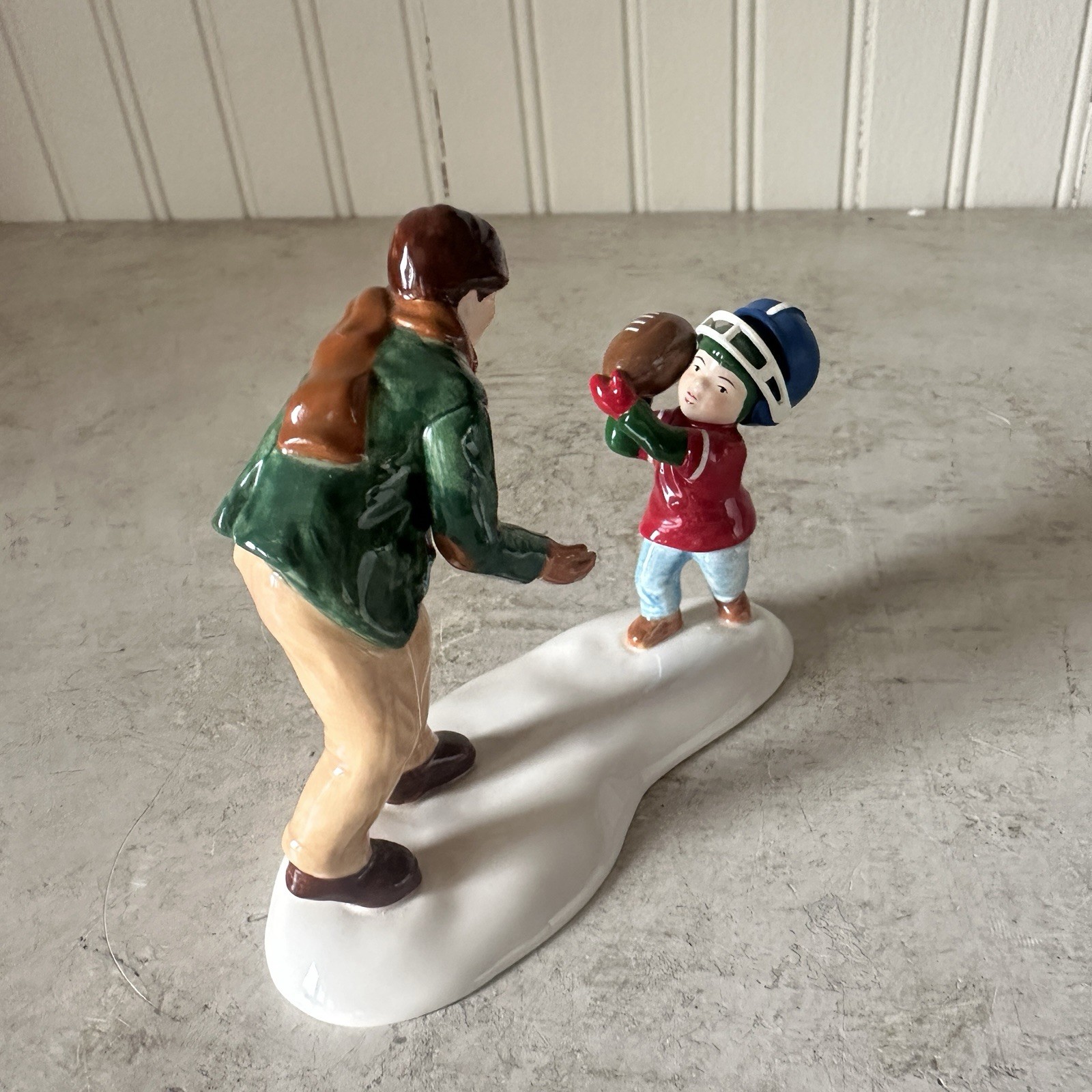 Dept 56 Snow Village SUNDAY FOOTBALL WITH DAD #55143 Christmas Sports Accessory