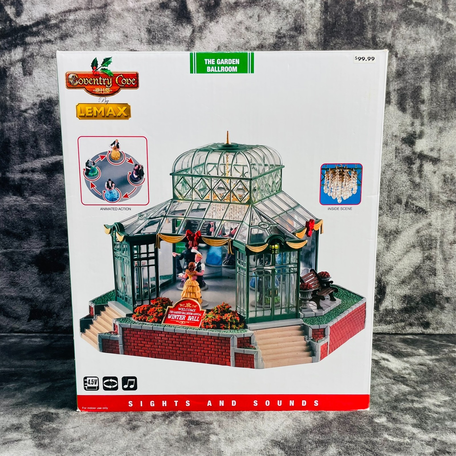 Lemax Coventry Cove The Garden Ballroom Winter Hall Animated Conservatory EUC