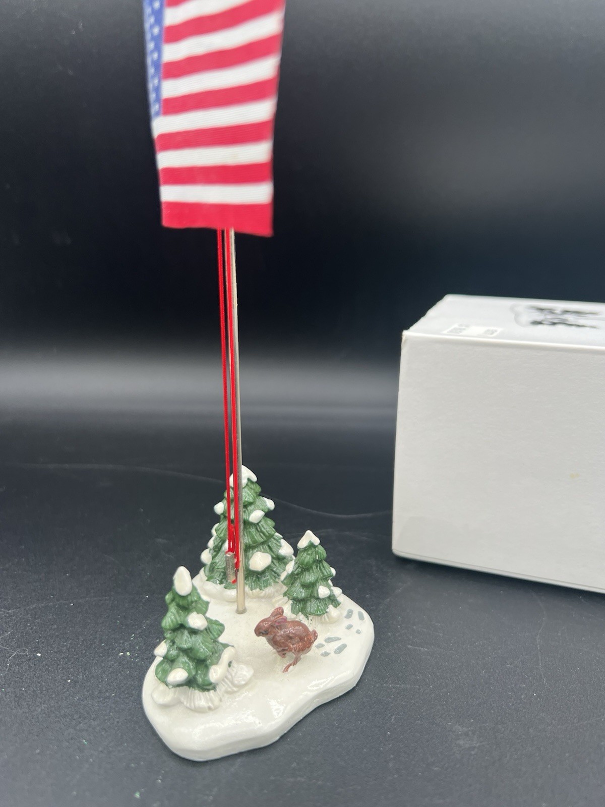 🎄Dept 56 Village Accessory “Village Flag Pole” –Retired Patriotic Display Piece