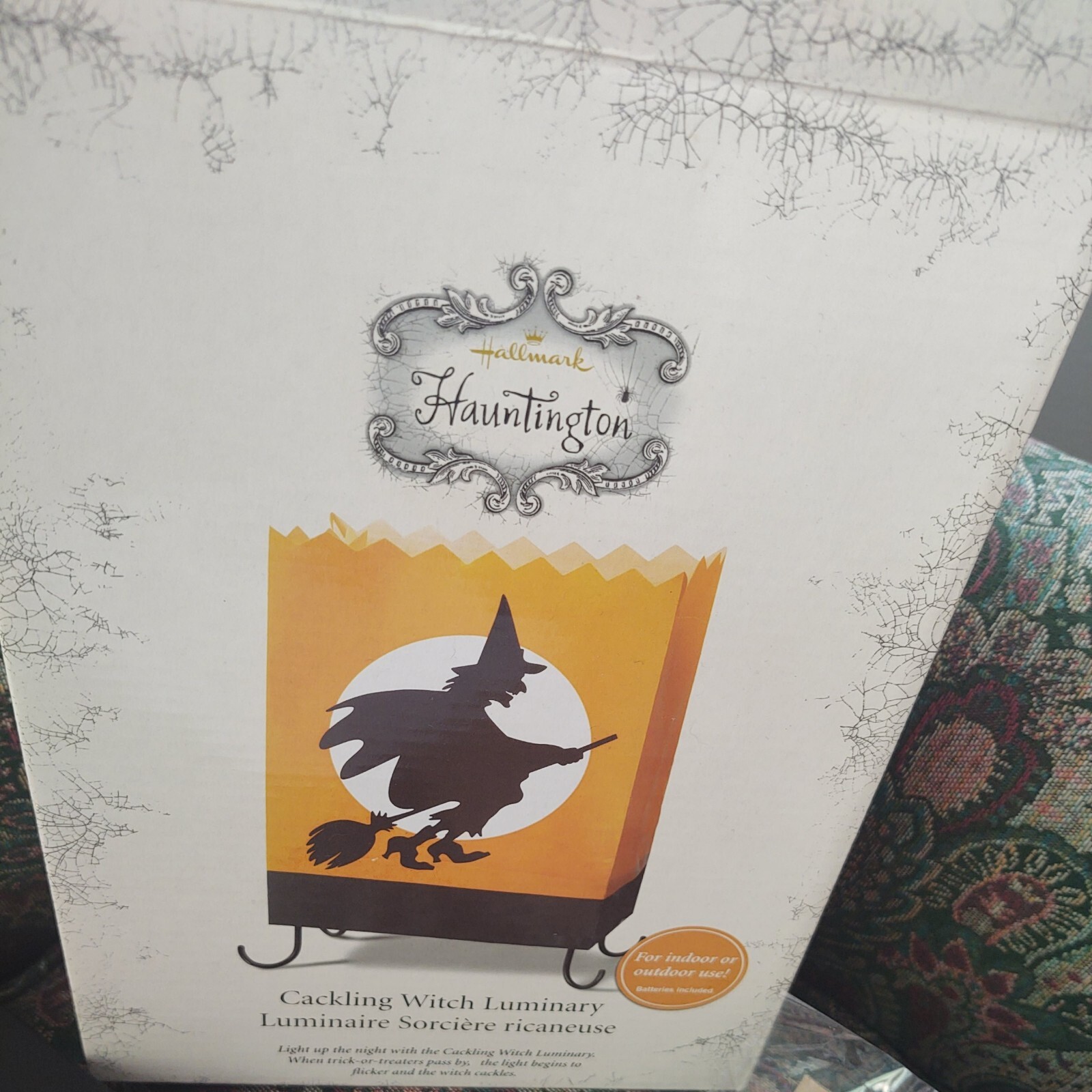 HalloweenKeepsake Hauntington Cackling Witch Luminary Lighted 2005 Indoor & Out