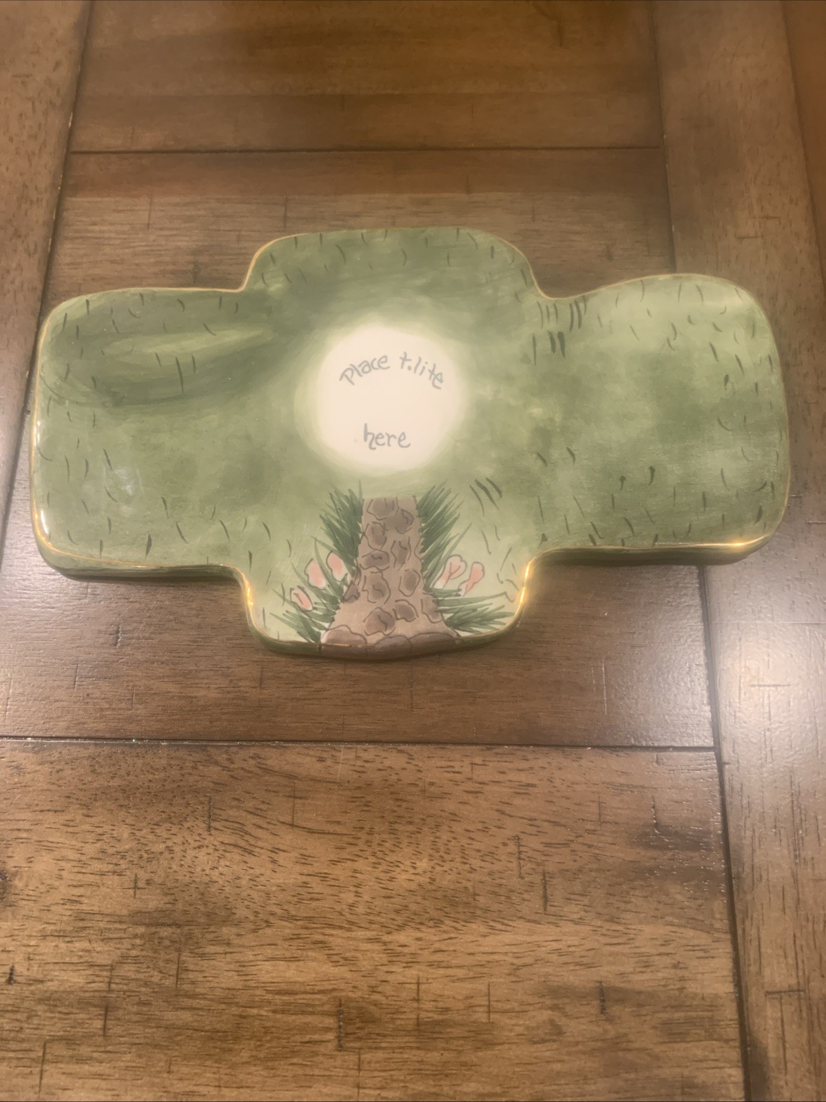 2002 Blue Sky Clay Works Easter Church With Candle Tray